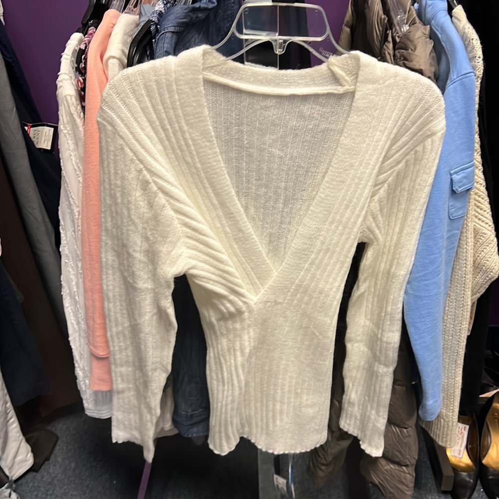 💜Cupshe White Sweater L
